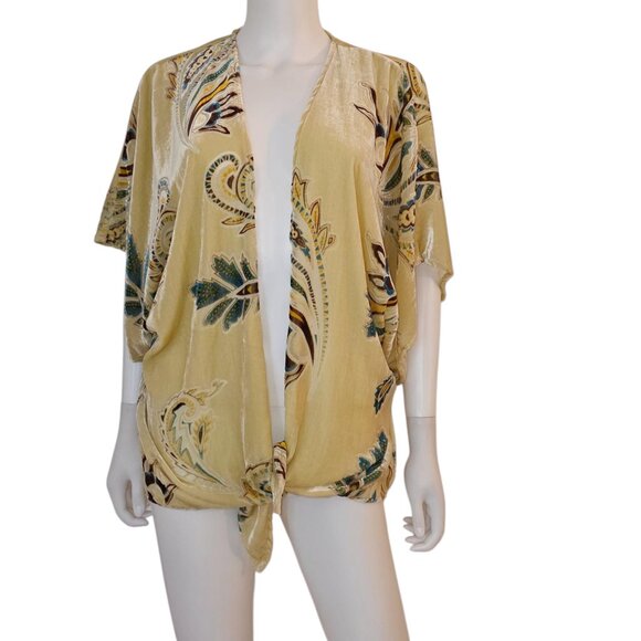 Winter Kale Burnout Velvet Top Blouse - Picture 6 of 7